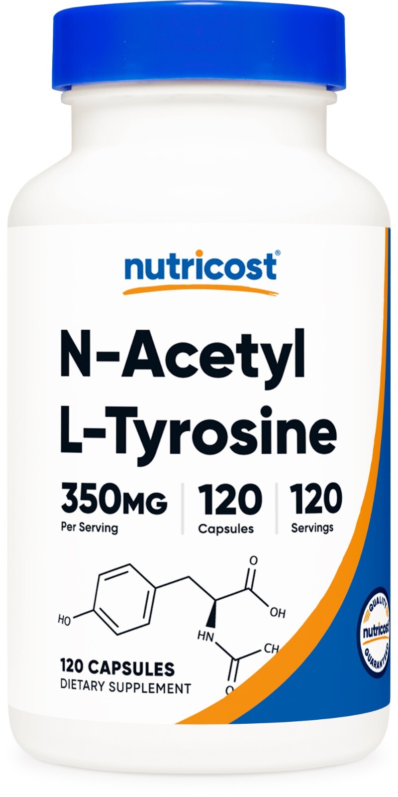 Nutricost N-Acetyl L-Tyrosine (NALT) 350mg, 120 Capsules – Gluten Free, Non-GMO
