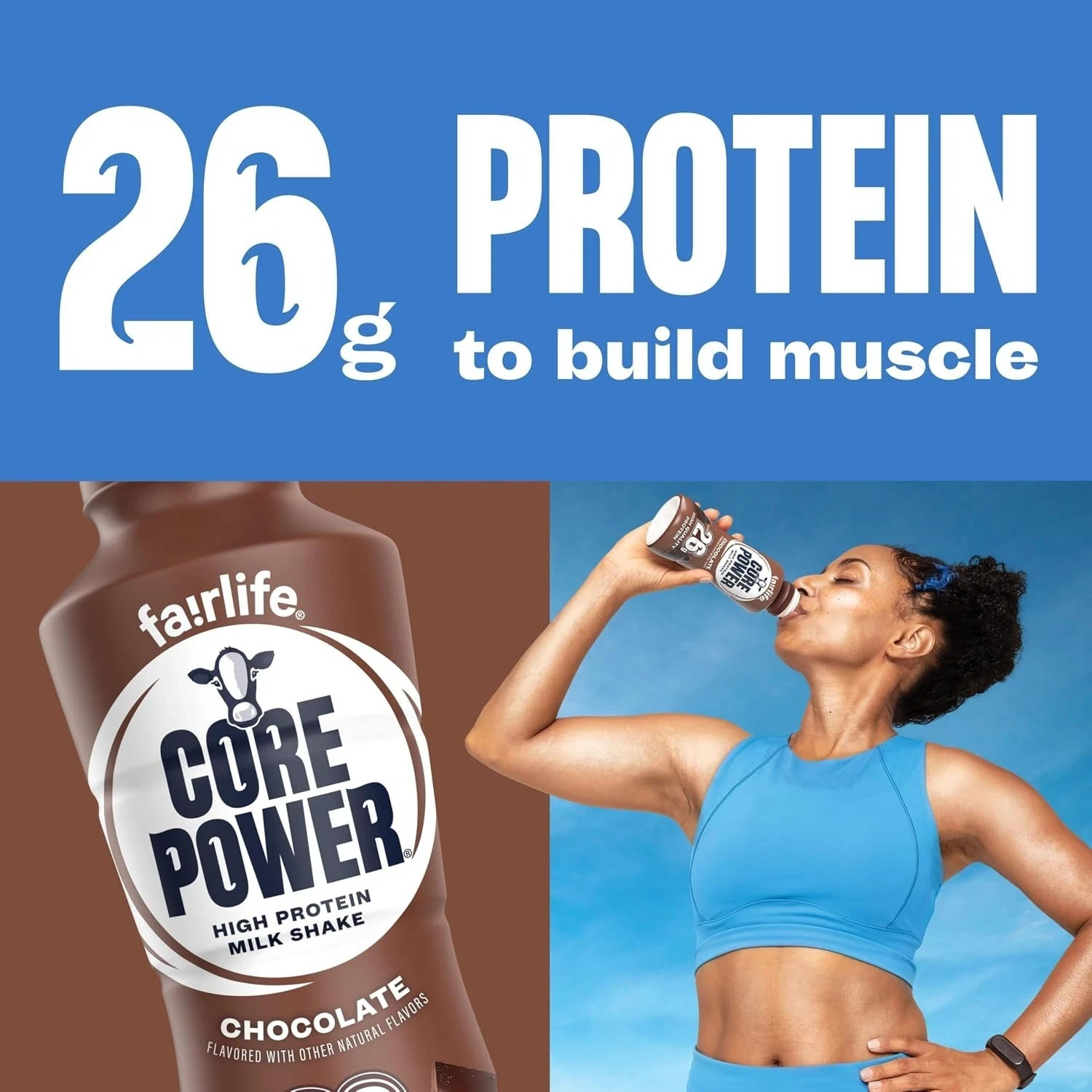 Core Power Fairlife 26g Protein Milk Shakes Chocolate,14 Fl Oz Bottle Pack of 12