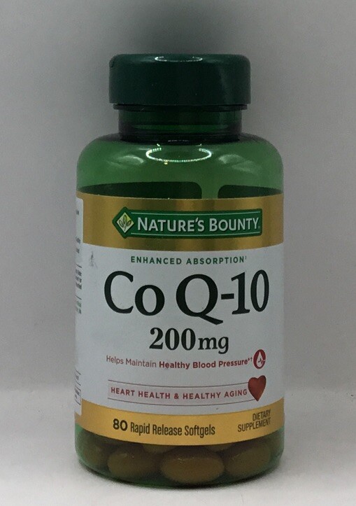 Exp 4/25 Nature’s Bounty CoQ-10 200mg Blood Pressure 80ct Exp 4/25
