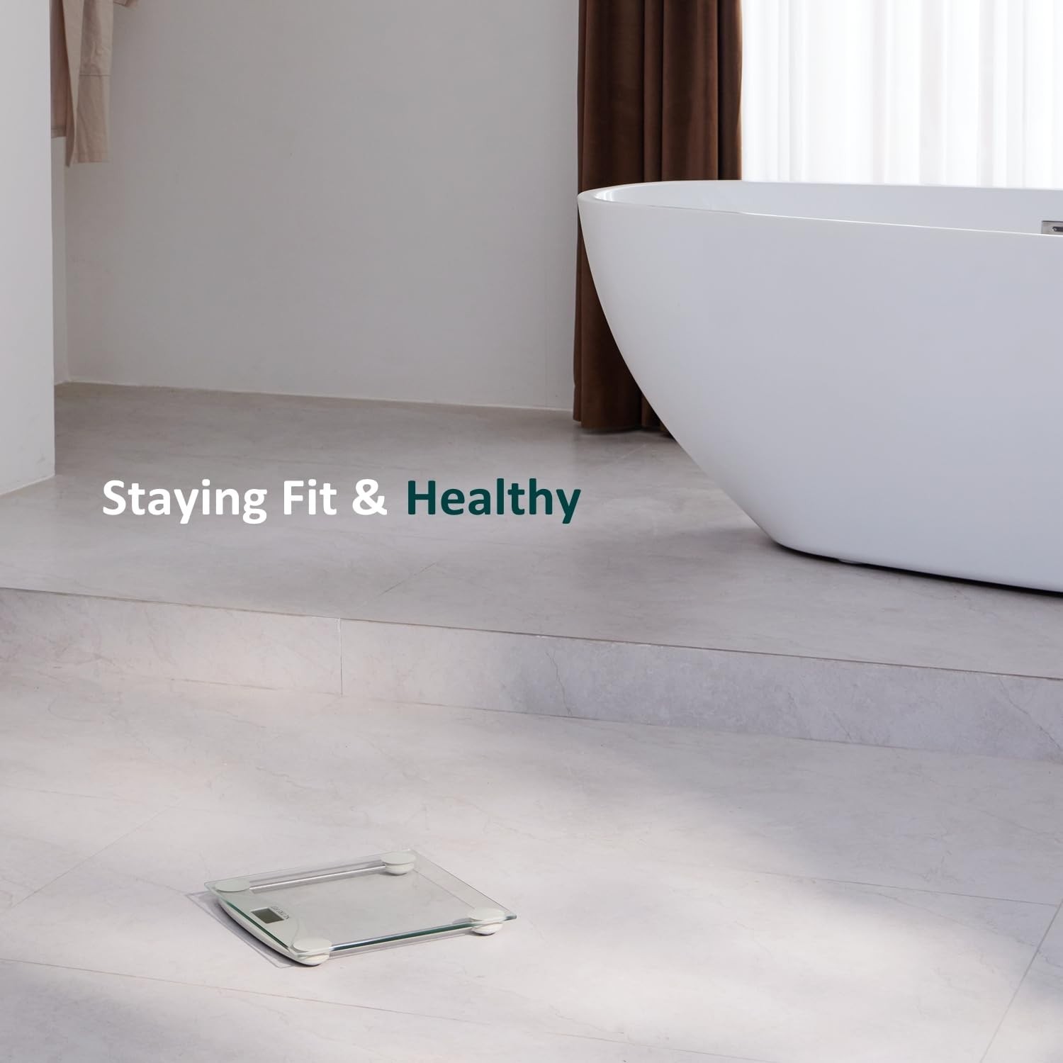 Durable Tempered Glass Bathroom Scale – Auto Shut Off, High Accuracy 330 lbs