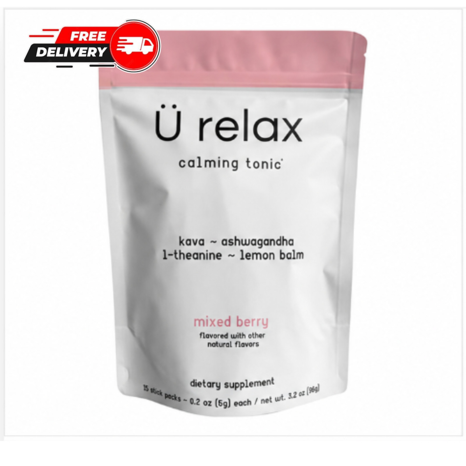 U Relax Calming Tonic- 15 Packets MIXED Berry flavor Relax calming drink