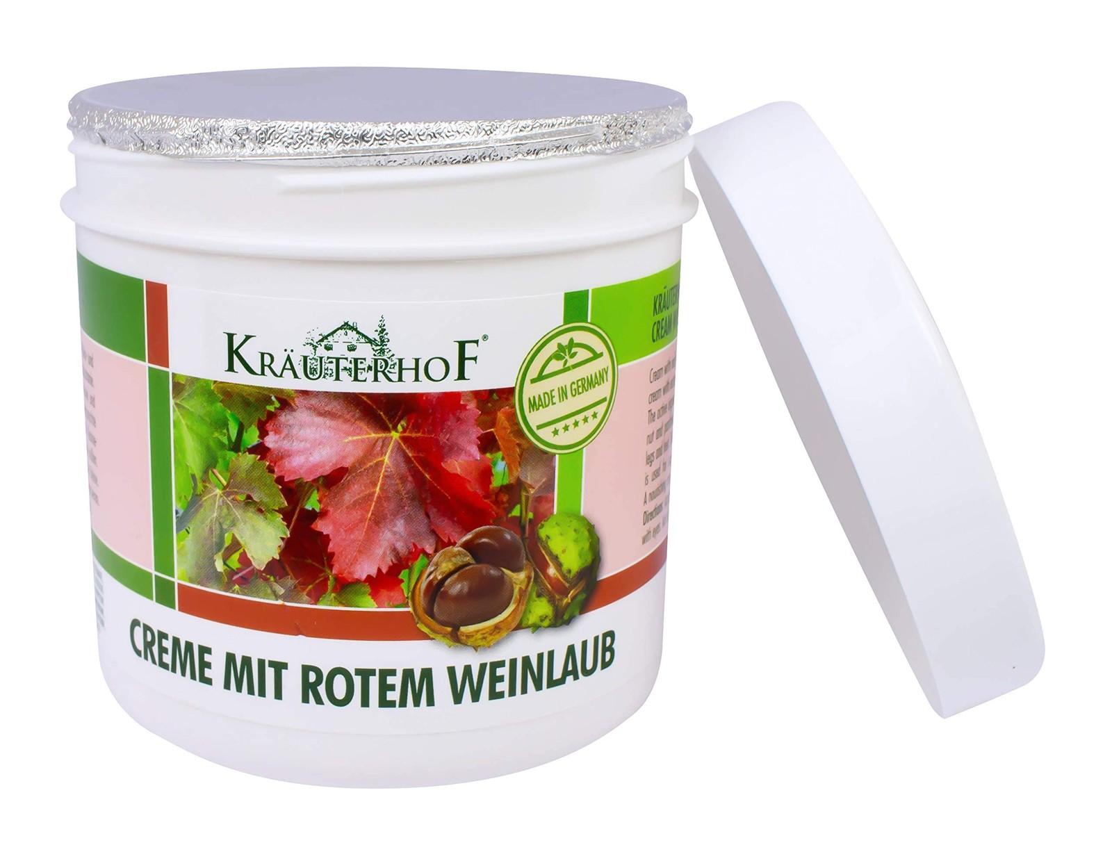 Krauterhof Horse Chestnut & Red Vine Cream for 8.5 Fl Oz (Pack of 1), red