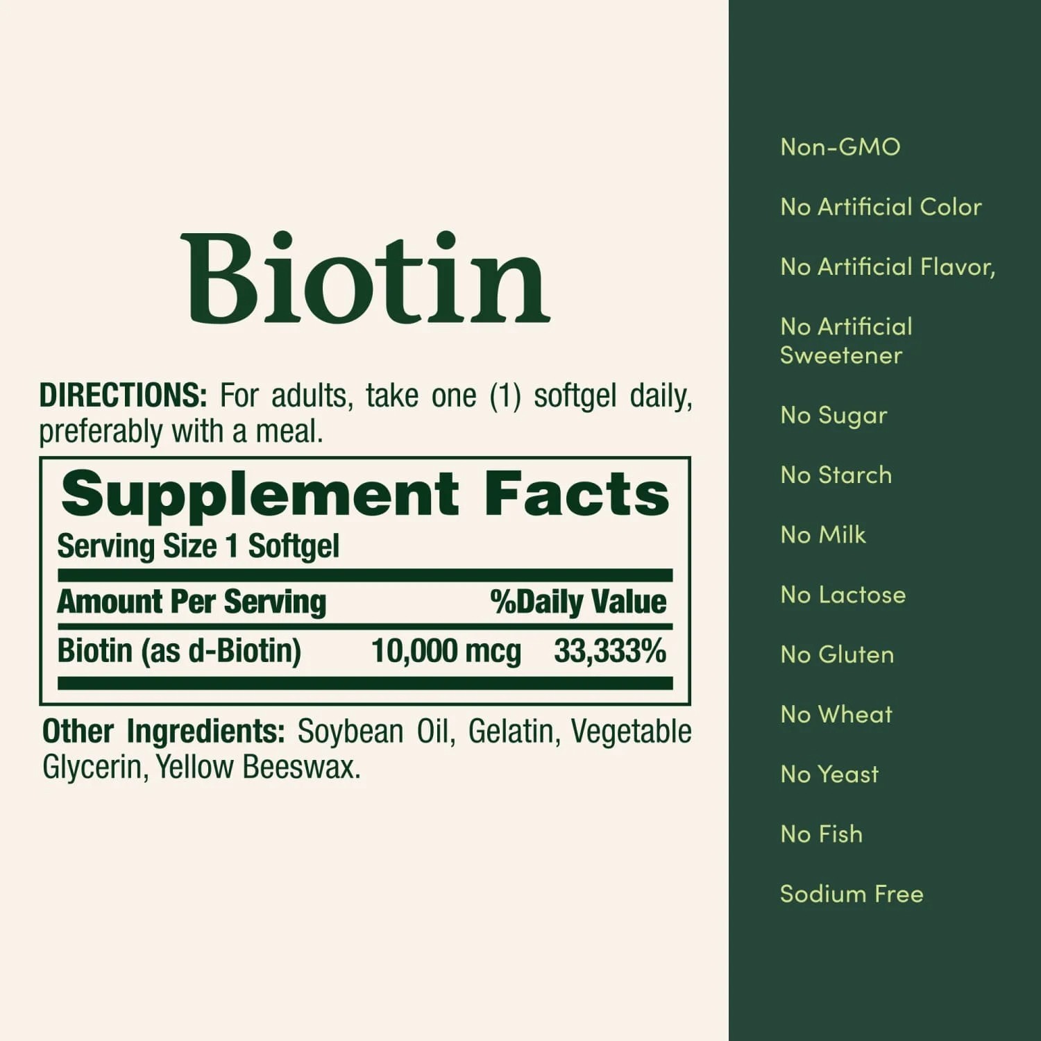 Nature’s Bounty Biotin Supplement, 10000mcg, 120 Rapid Release Softgels.
