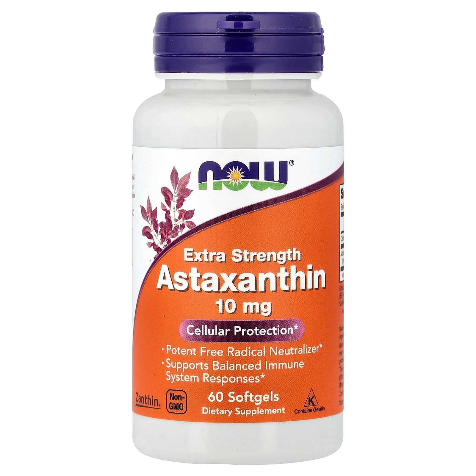 2 X NOW Foods, Astaxanthin, 10 mg, 60 Softgels