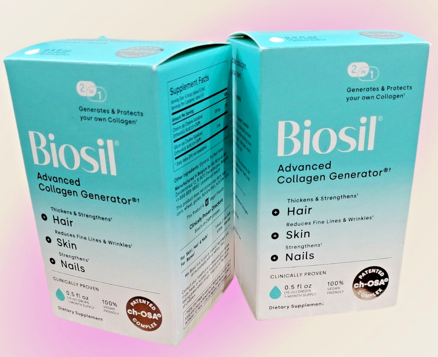 ch-OSA BioSil Advanced Collagen Generator, 0.5 fl oz (15 ml), 2 PACK Exp 2028