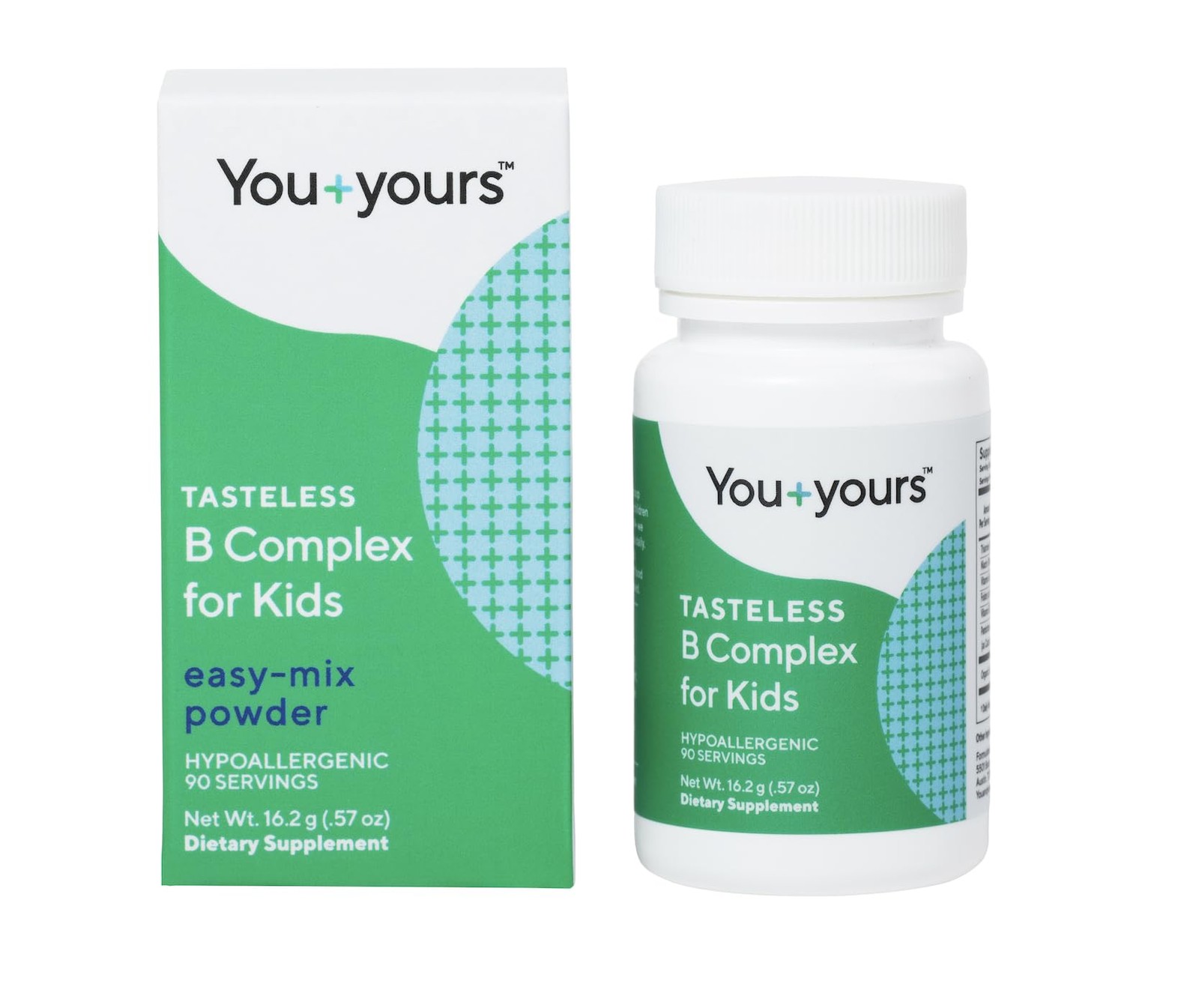 You+yours Tasteless B Complex Powder for Kids- B1 B3 B5 B6 Methylfolate and M…