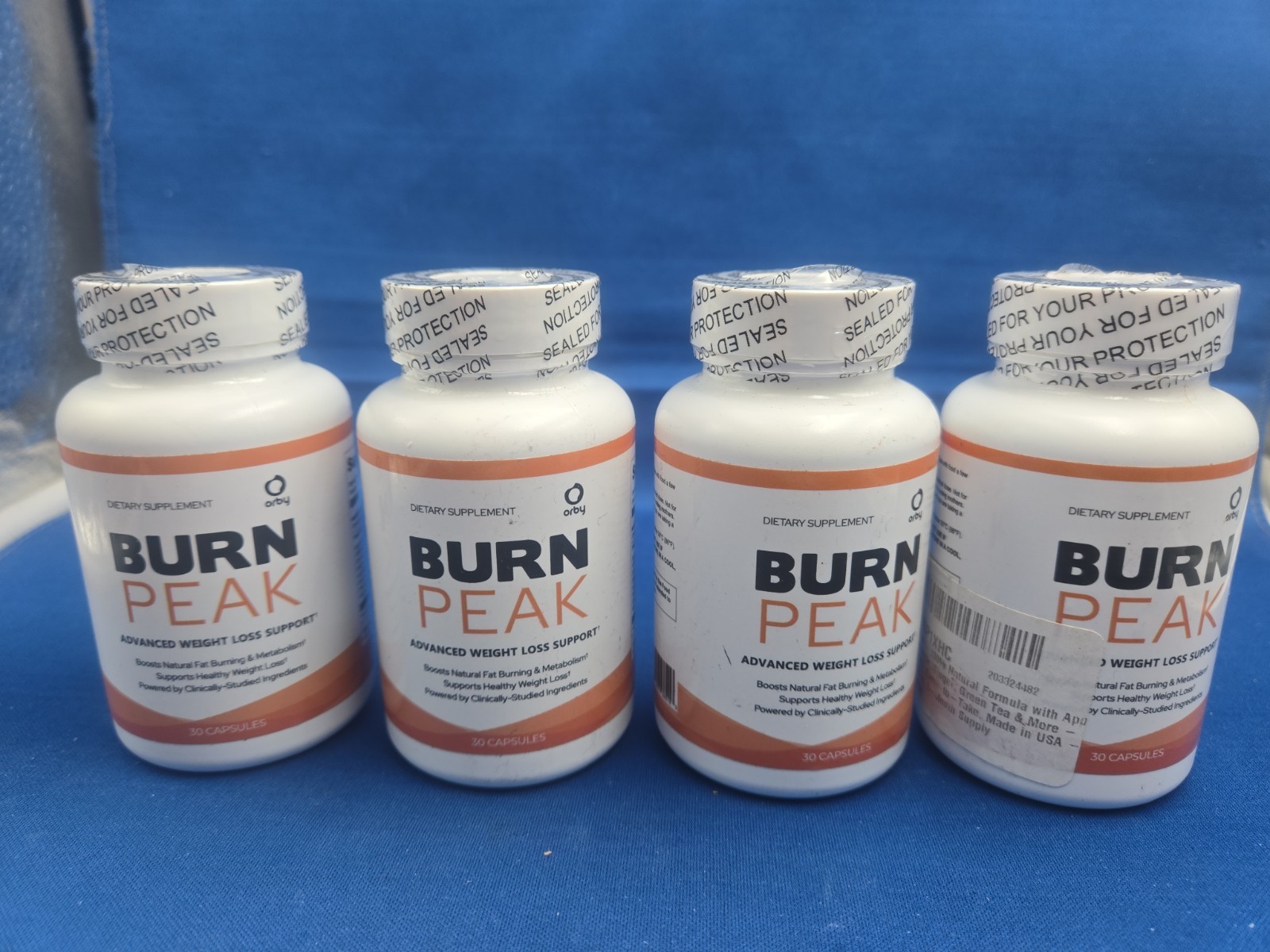4 Bottles BURN PEAK Advanced Weight Management Fat Burner (120 Capsules) 10/2028