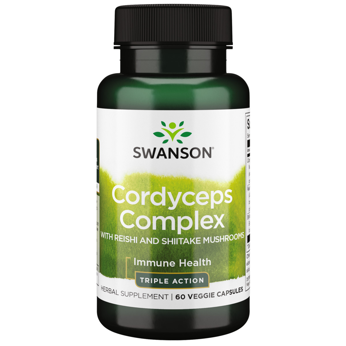 Swanson Cordyceps Extract Complex w/ Reishi & Shiitake Mushrooms, 60 Veg Caps