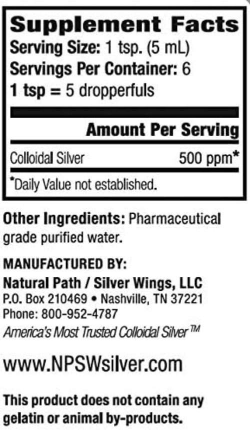 Colloidal Silver 500PPM, Amber Brown Liquid Immune Support, 1 Fl Oz Pack of 1