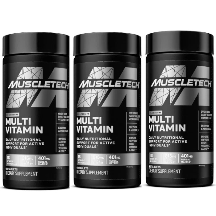 MuscleTech Platinum Multi Vitamin 90 Tablets Each (Pack of 3)
