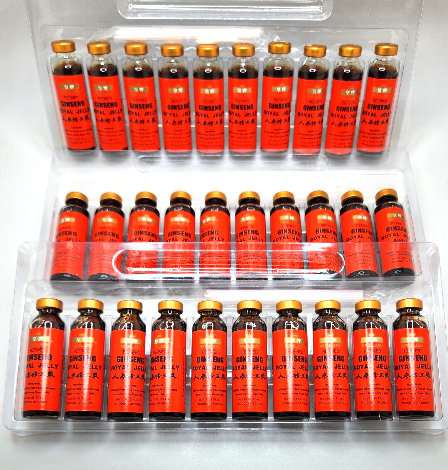 Royal Jelly(Ginseng Royal Jelly) Liquid, Extra Strength 30x10ml Bottle/Box, Herb