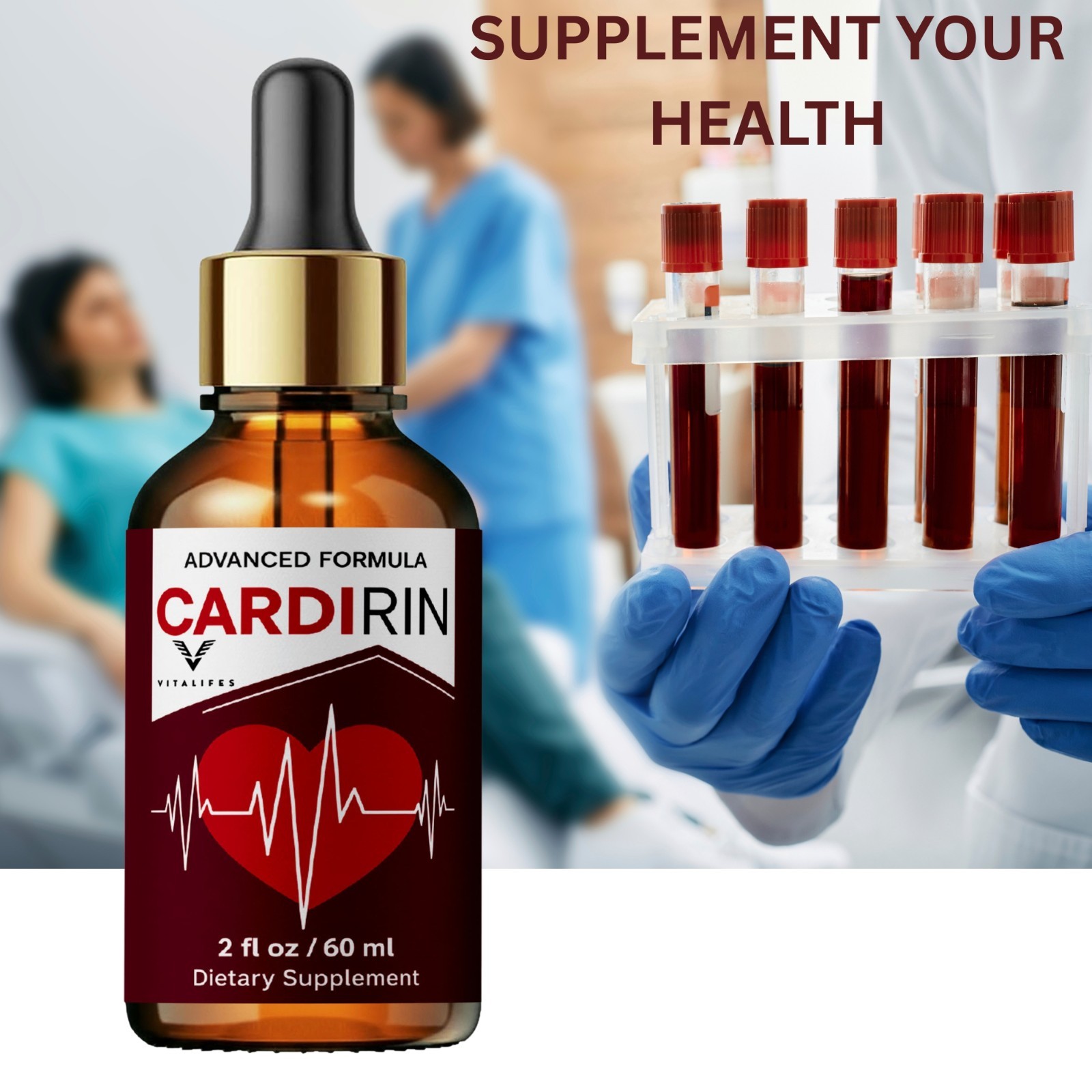 (5 Pack) Cardirin Blood Support Drops Cardi Rin Vitamin Supplement 300ml