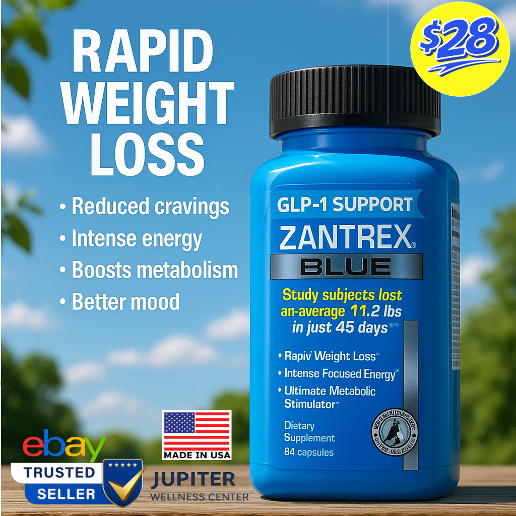 Zantrex Blue Weight Loss Supplement Support – 84 Capsules – Exp 1/2028