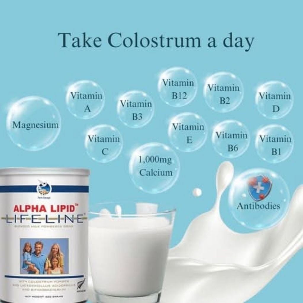 1 Can of Alpha Lipid Lifeline Blended Milk Colostrum Powder Free Shipping