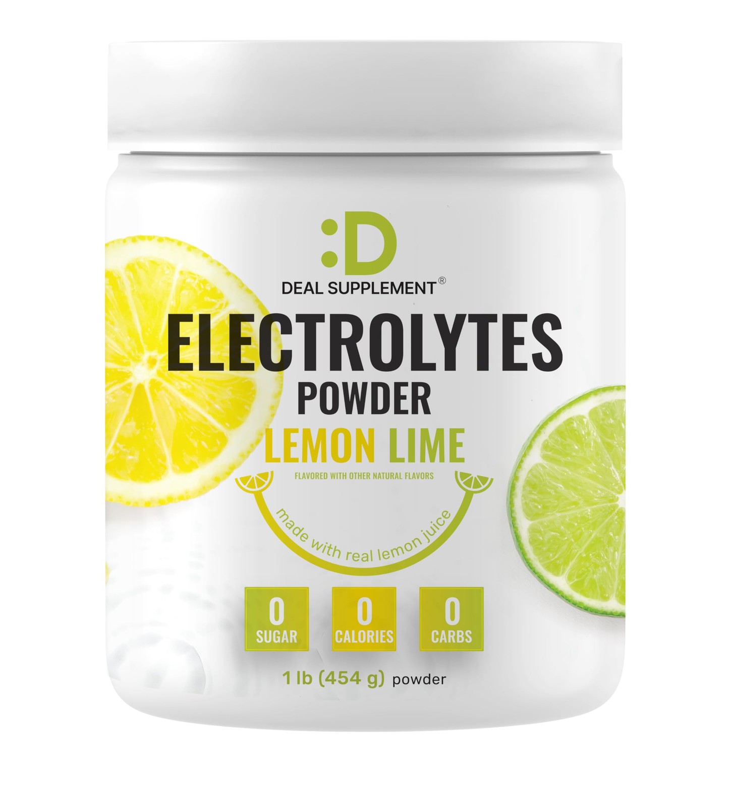 Electrolytes Powder, 1lb (69 Servings) – No Sugar, Lemon 16 Ounce (Pack of 1)