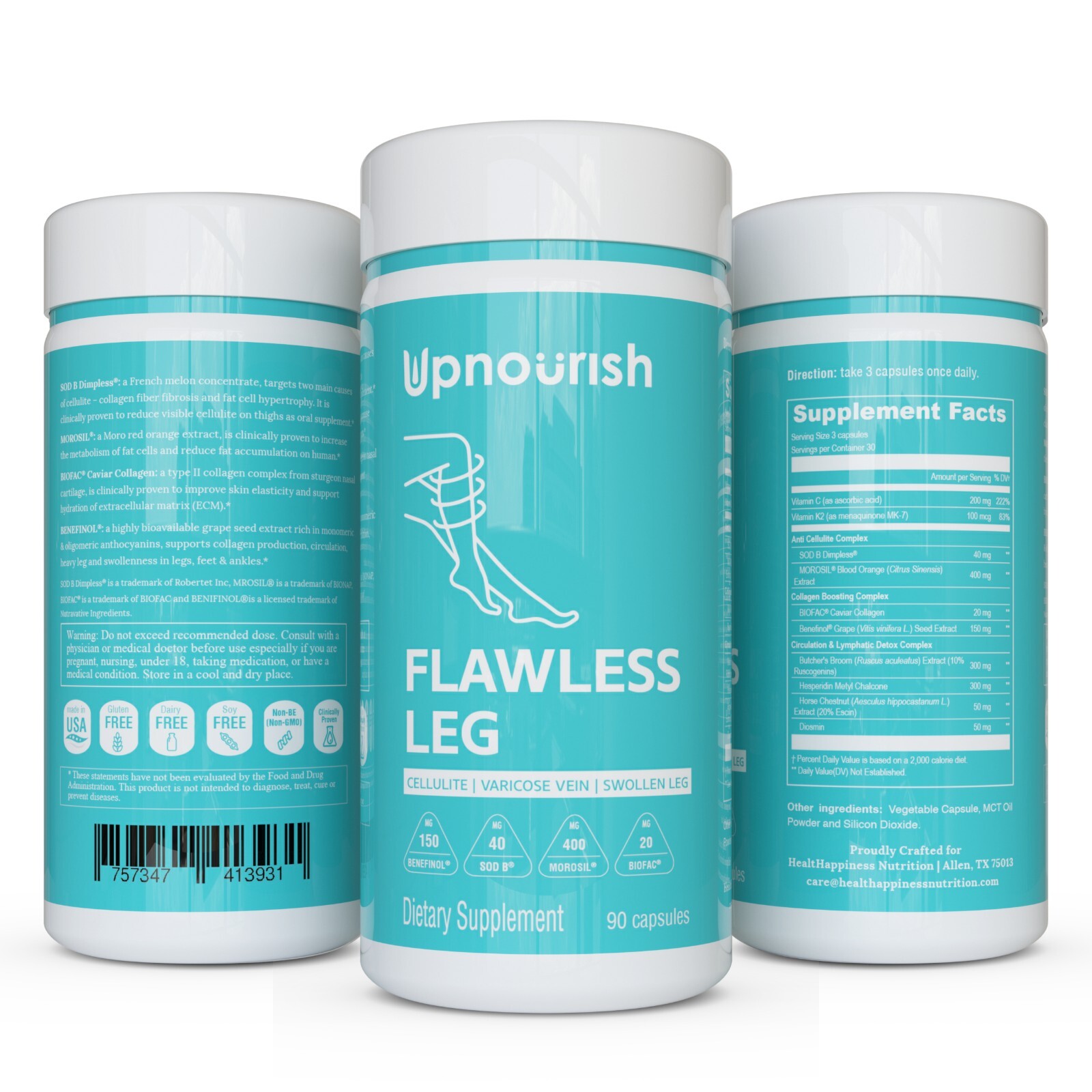 Cellulite Remover, Restless Leg Relief, Leg Circulation & Varicose Vein Support