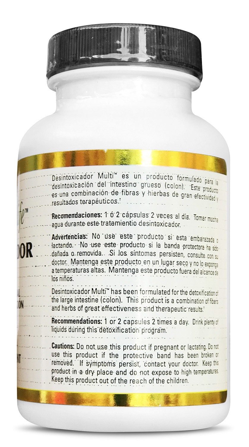 Detox Capsules desintoxicador 100 caps weight loss Body cleansing Detox colon