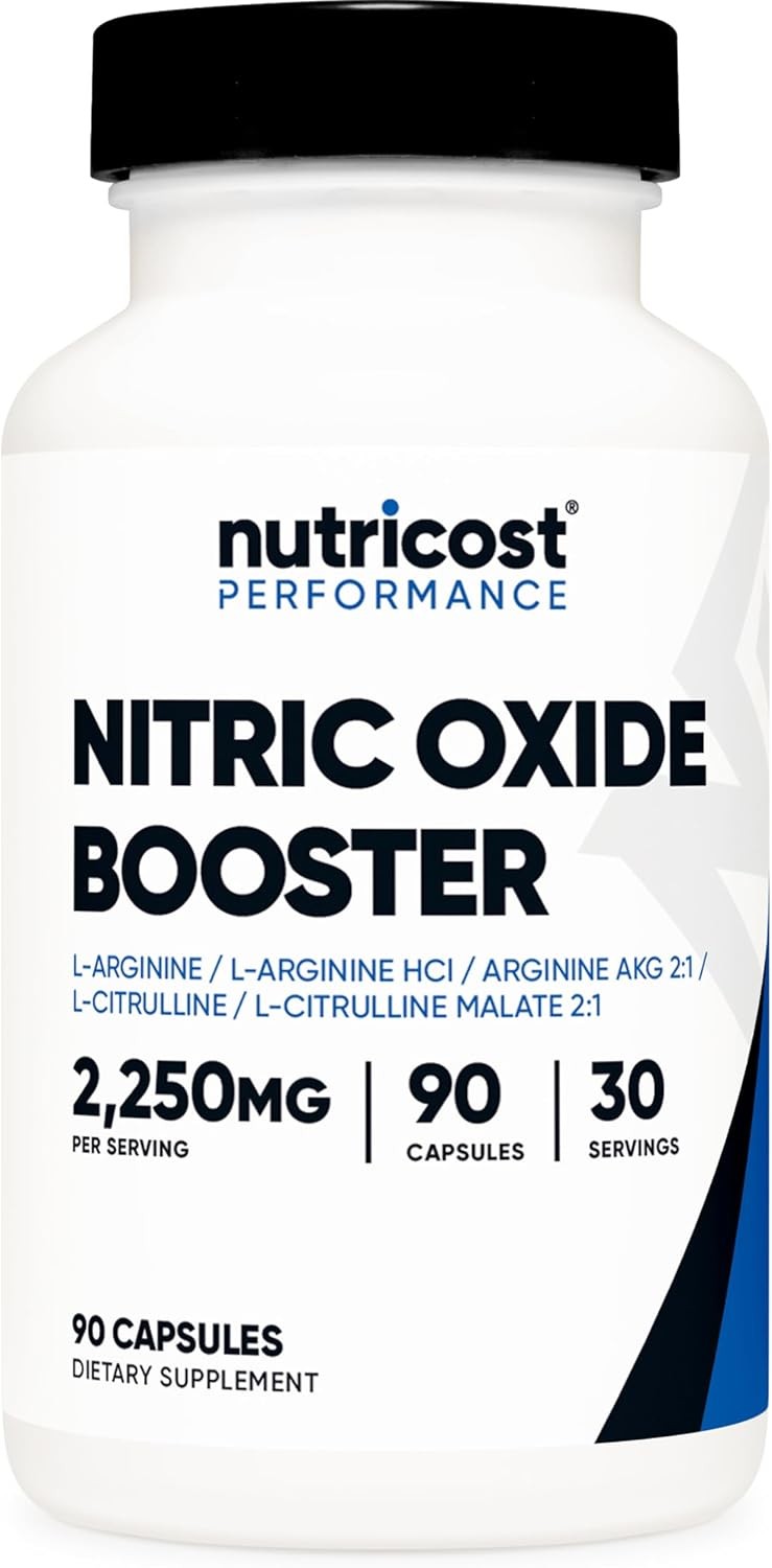 Nitric Oxide Booster 2250mg, 180 Capsules – 750mg Per Casule, 60 Servings