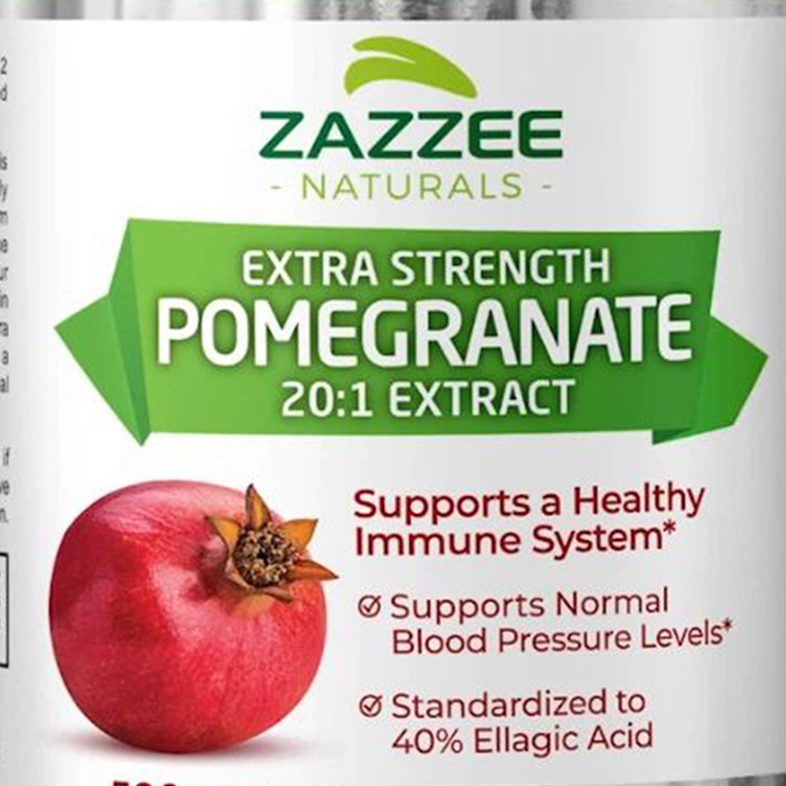 Extra Strength Pomegranate 20:1 Extract 40% Ellagic Acid500mg 120 Vegan Capsules