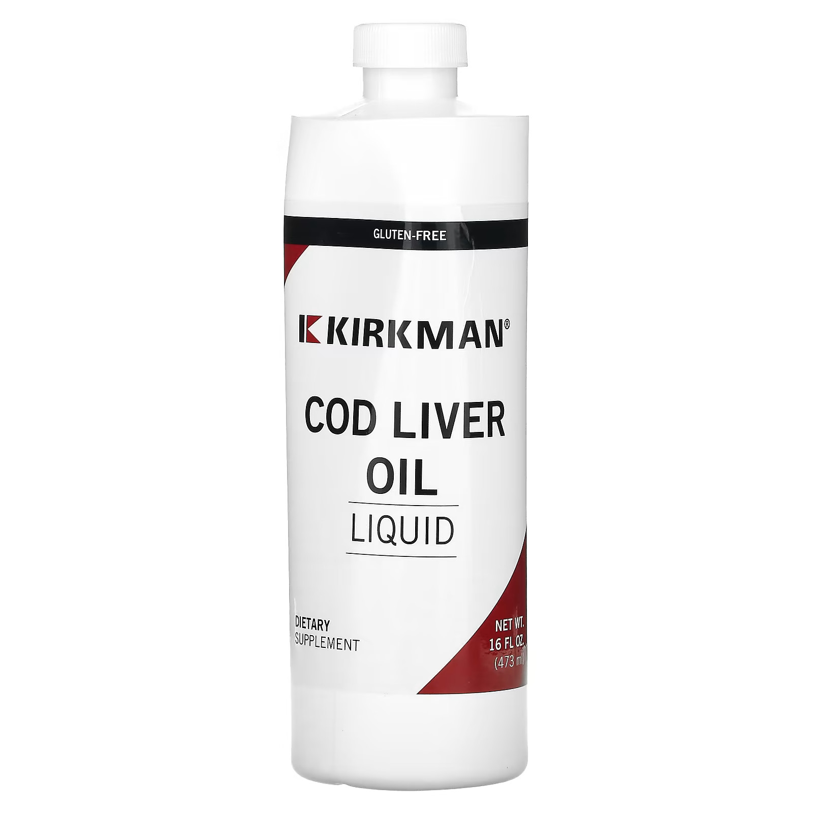 2 X Kirkman Labs, Cod Liver Oil Liquid, Unflavored , 16 fl oz (473 ml)