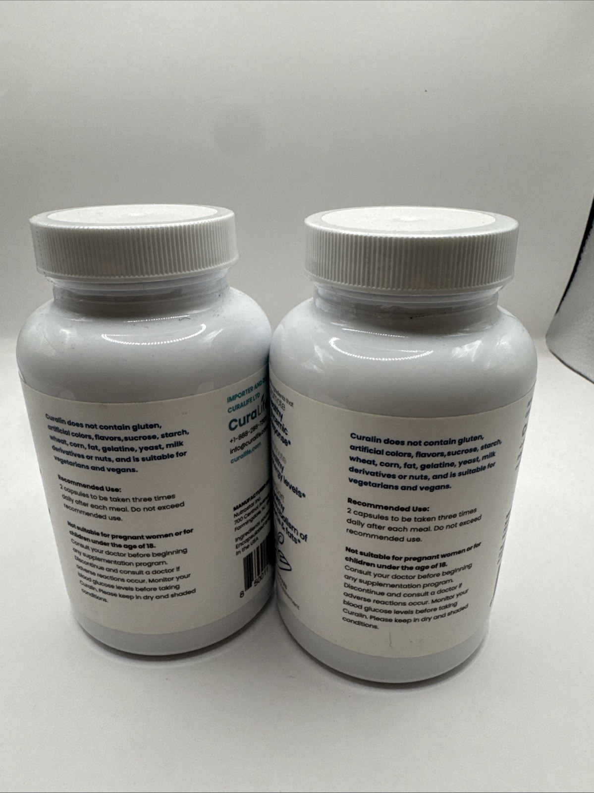Lot (2) CuraLin by CuraLife 42 capsules Exp. 11/2026