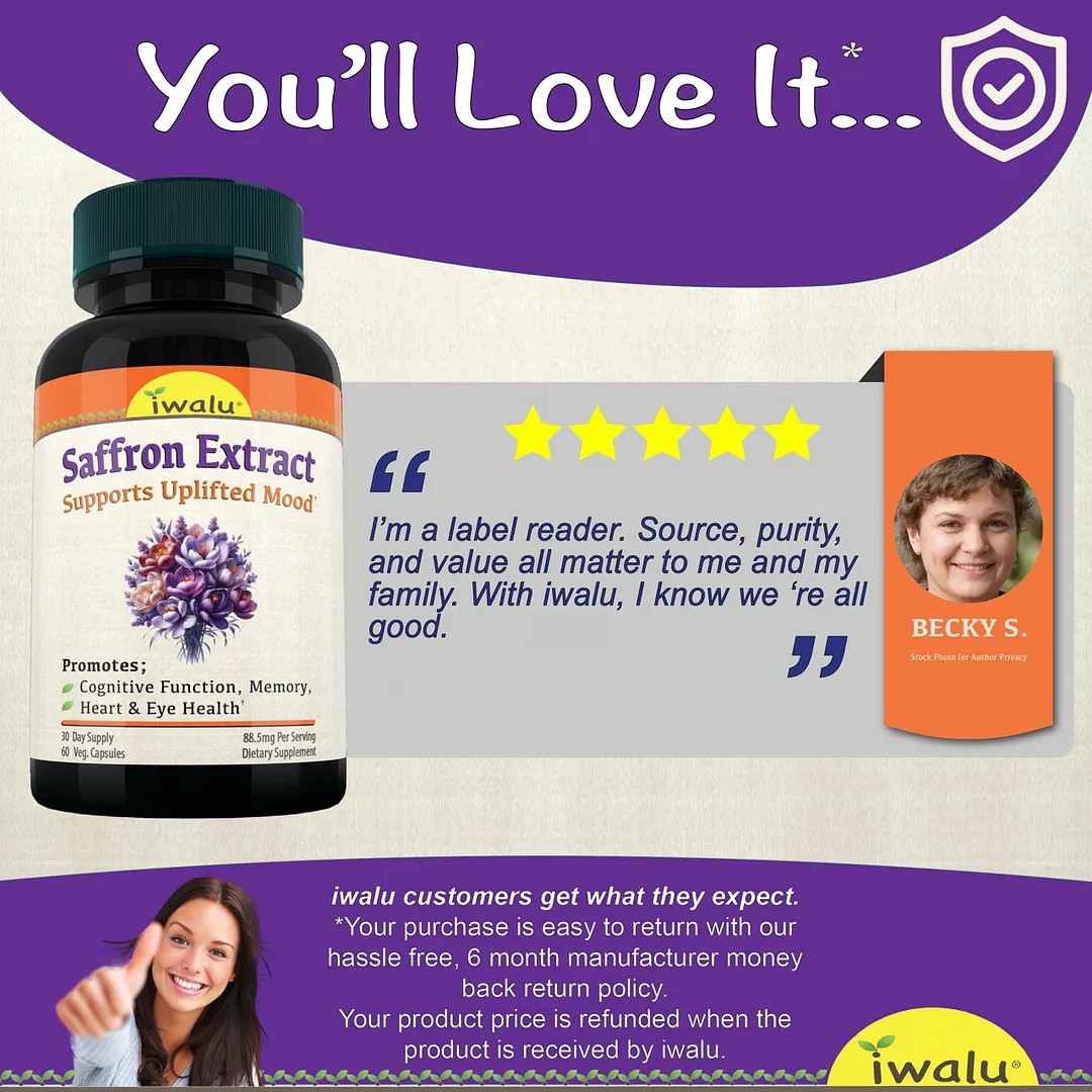 Saffron Vitamins | Best Supplement Capsule Pill Men Women FREE SHIP