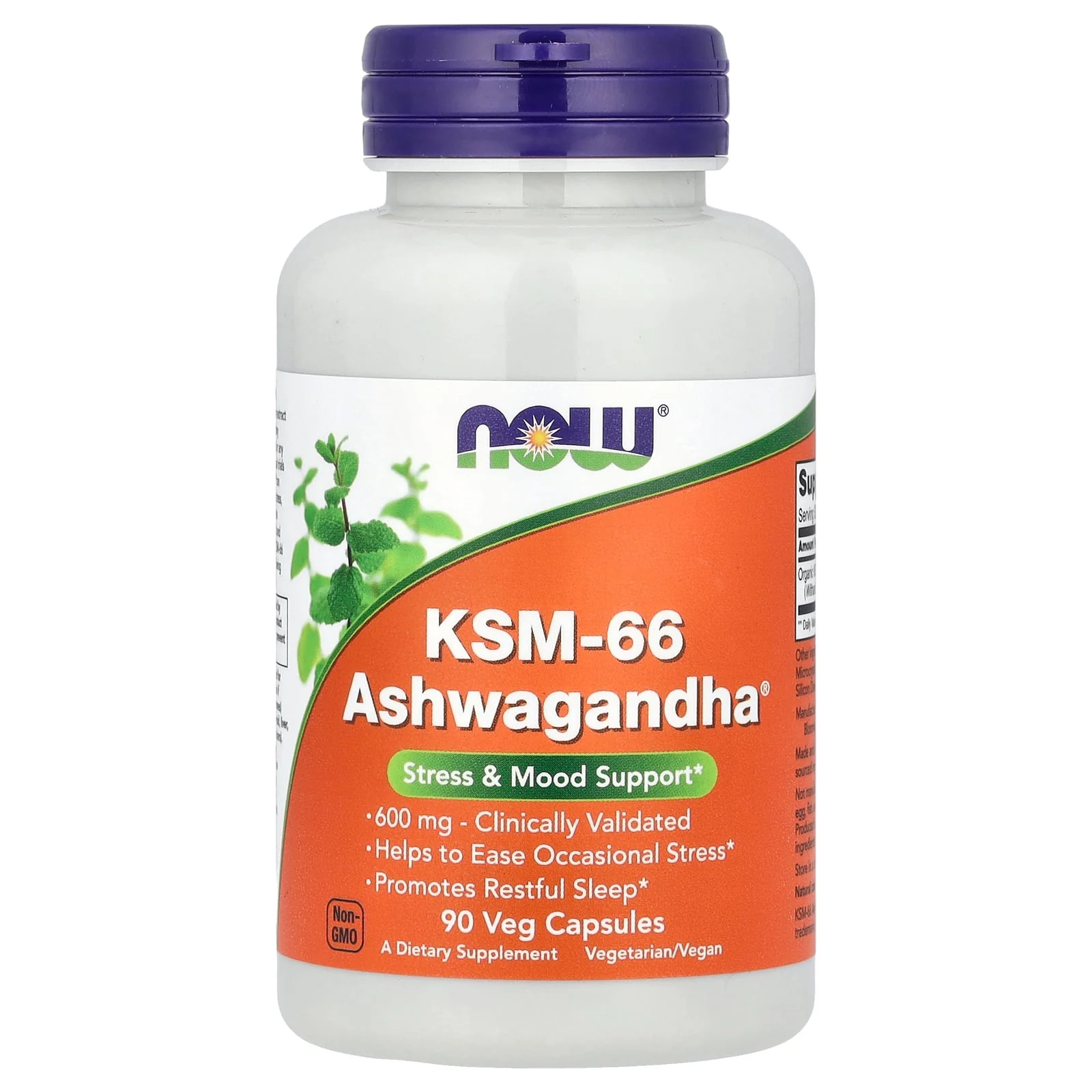 2 X NOW Foods, KSM-66 Ashwagandha�, 600 mg, 90 Veg Capsules