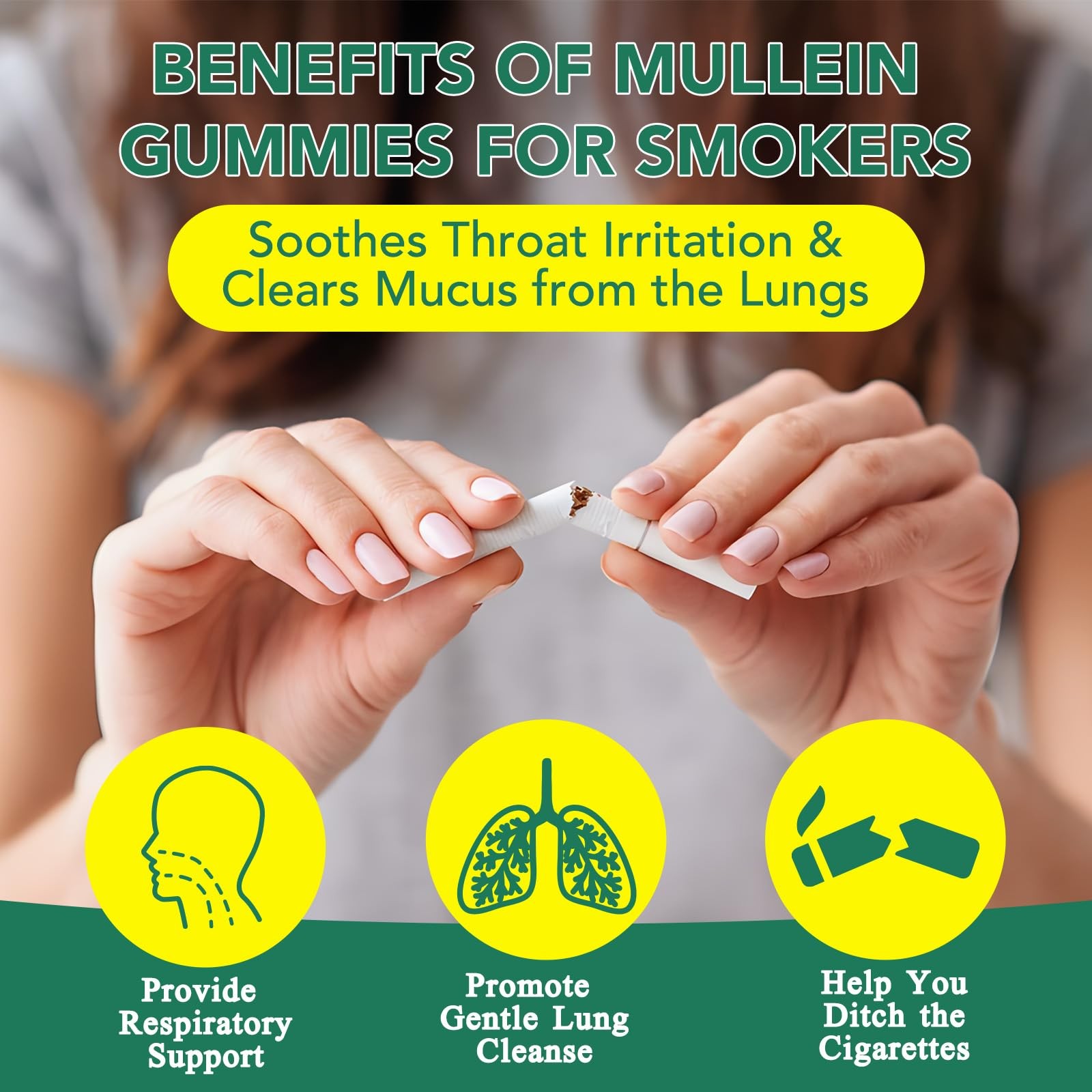 MXCZBSM 60 Count Mullein Gummies for Lung, 2000mg 60 (Pack of 1)