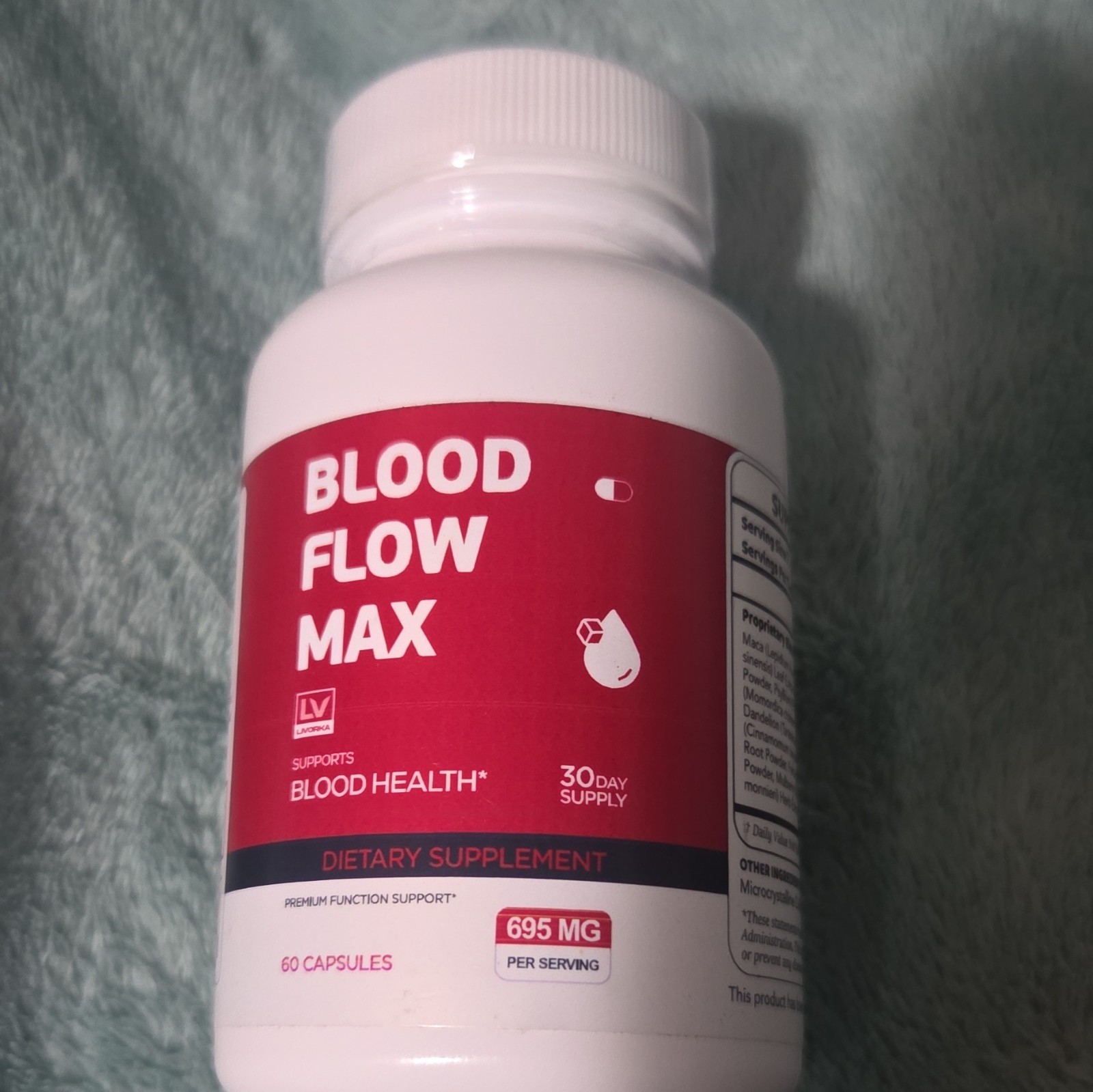LV Blood Flow Max Supplement 60 Capsules 695mg Proprietary Blend