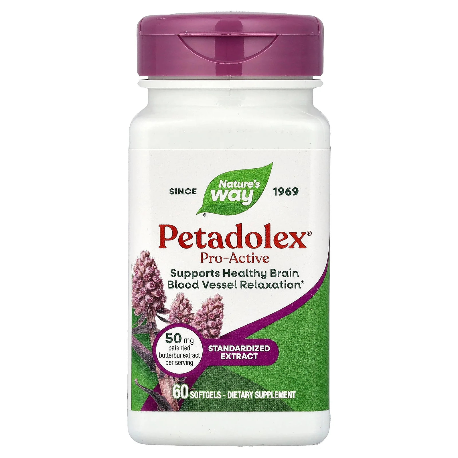 2 X Nature’s Way, Petadolex�, Pro-Active, 50 mg , 60 Softgels