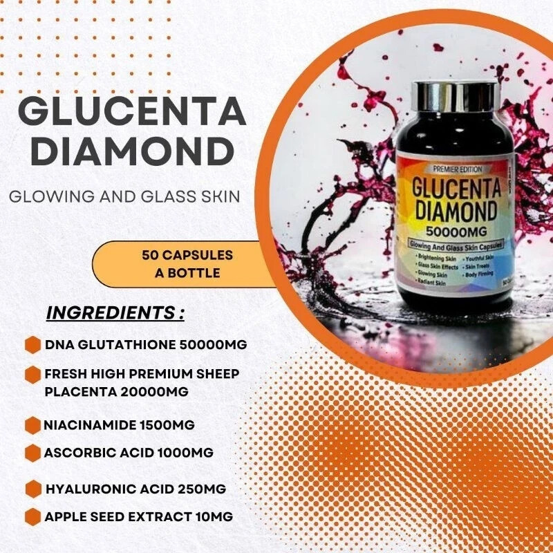 Premier Edition Glucenta Diamond Glowing and Glass skin 50 softgels 50000mg!