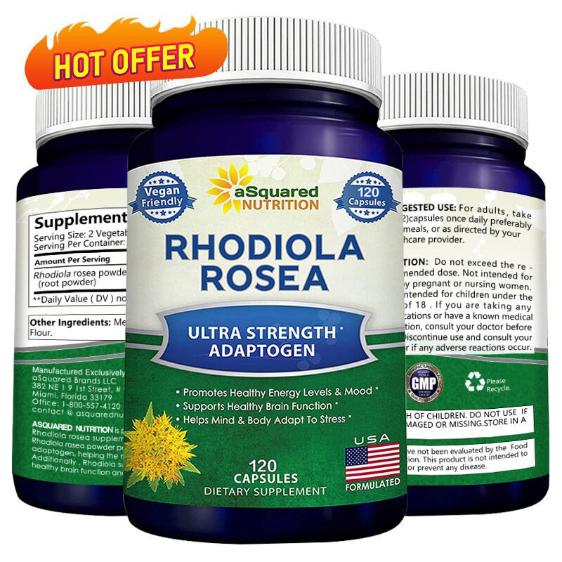 Rhodiola Rosea Stress Support & Boosts Energy | 1000mg 120 Capsules