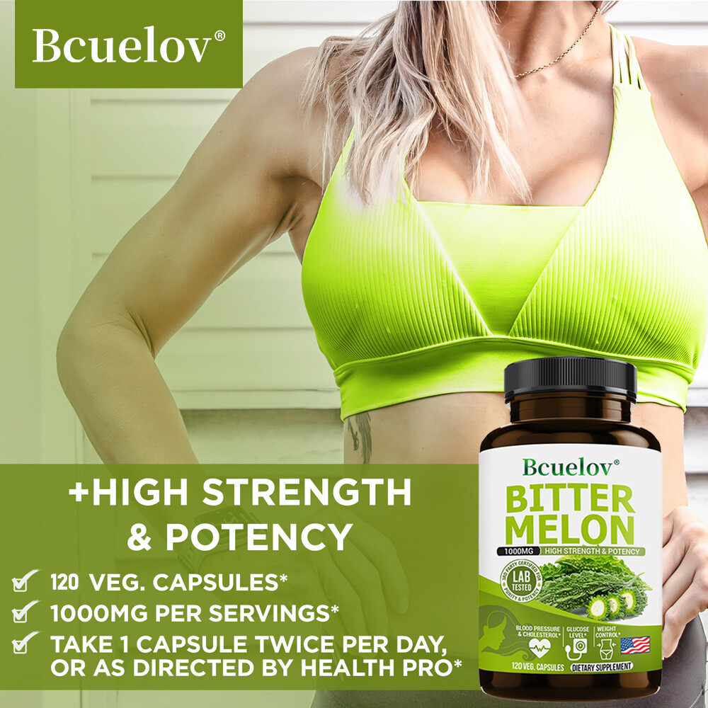 Bitter Melon 1000mg | Non-GMO Extract CAPSULES-BLOOD PRESSURE & CHOLESTEROL