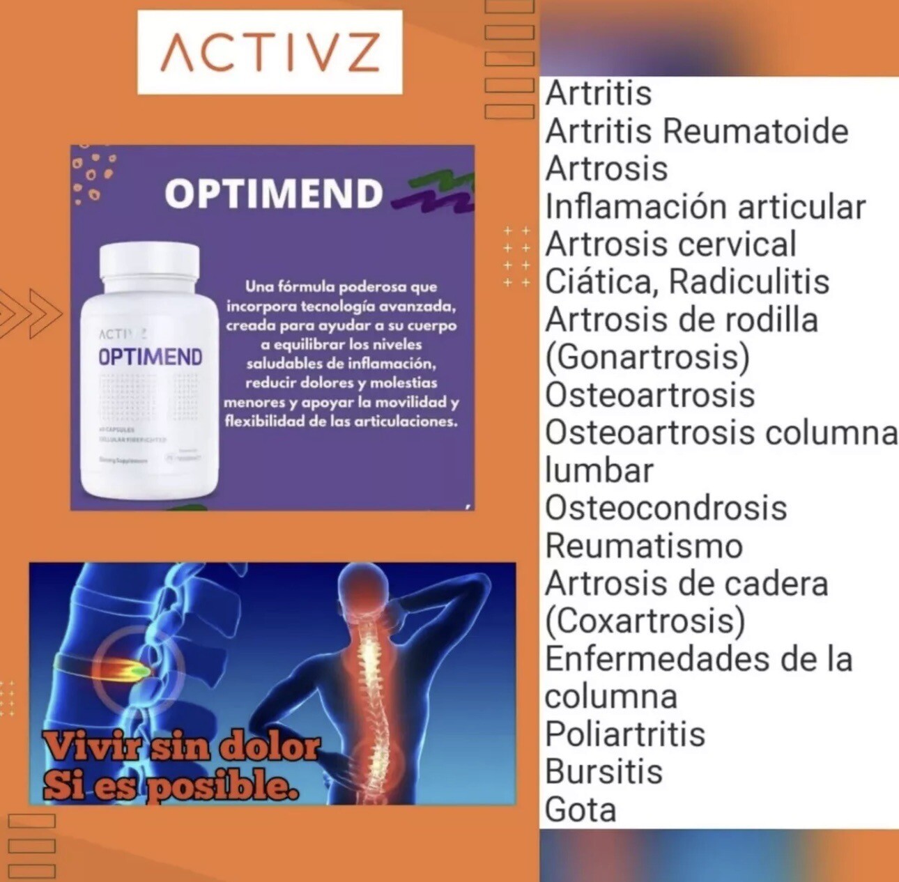 ACTIVZ COMBO : 1 GNMX + 1 LINQ + 1 OPTIMEND + 1 AIRO RESTORE YOUR HEALTH