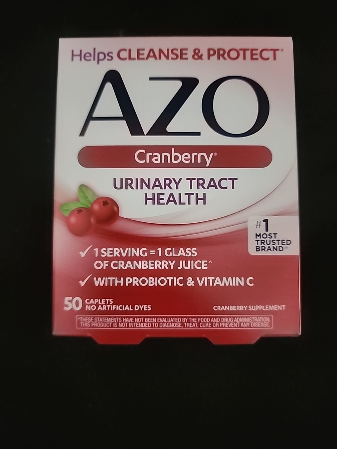 Azo Cranberry Urinary Tract Supplement – 50 Tablets