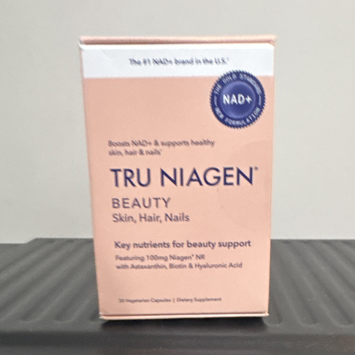 Tru Niagen Beauty Skin Hair Nails Niagen NR 100mg Veg Gluten-Free 30 Caps