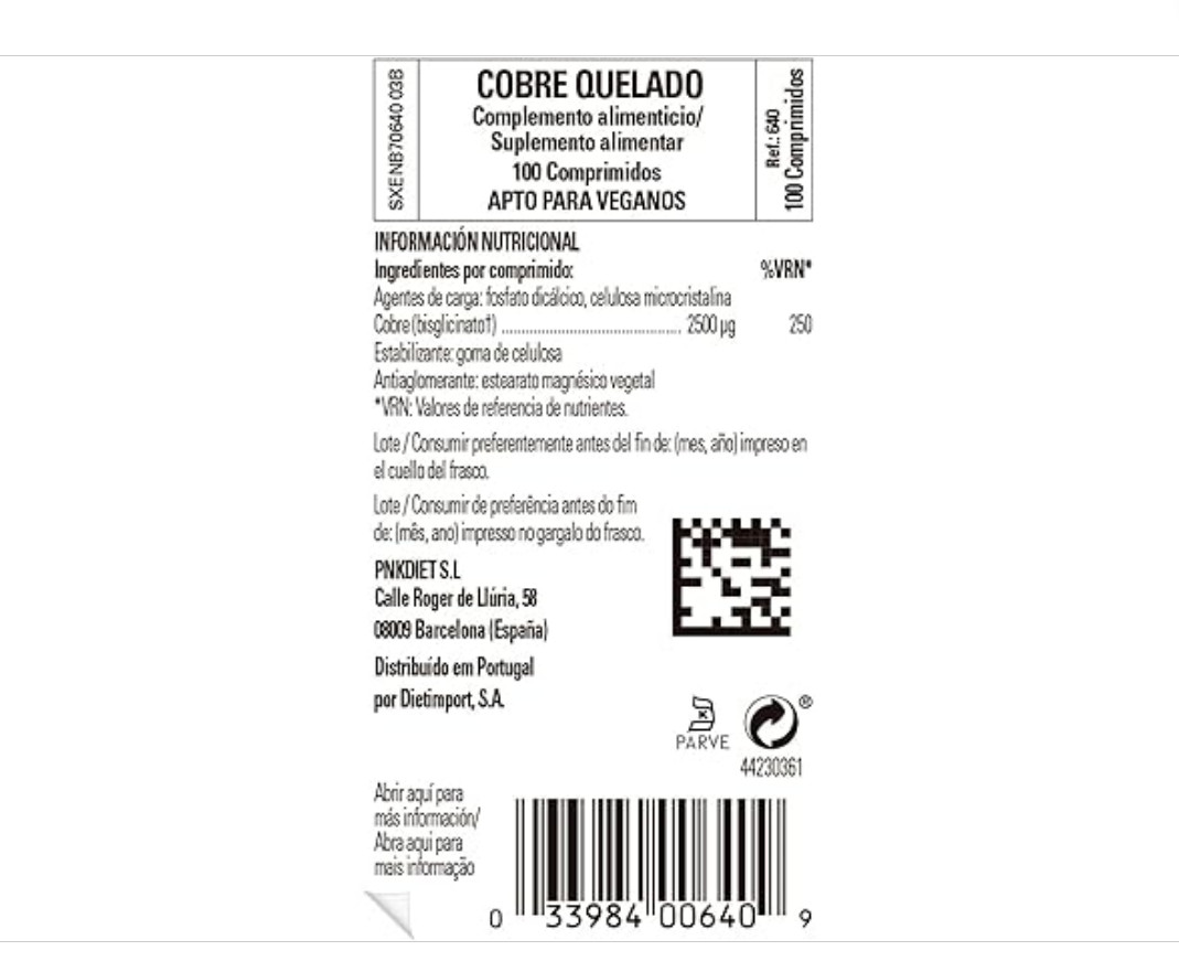 Solgar Chelated Copper 2.5 mg – 100 Tablets – Exp 05/2028 – Vegan, Non-GMO, Seal