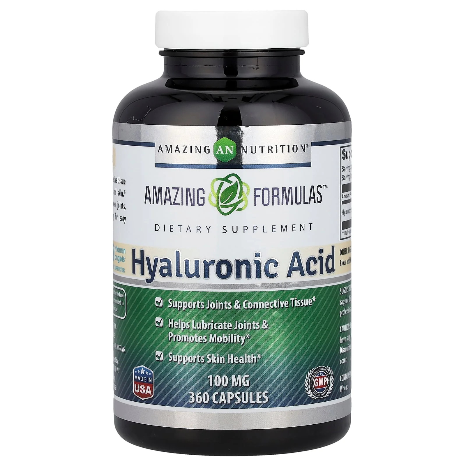 2 X Amazing Nutrition, Hyaluronic Acid, 100 mg, 360 Capsules