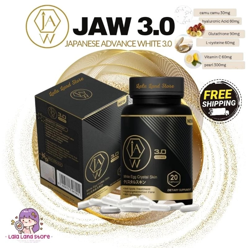💯 ORIGINAL JAW 2 BTLs x 3.0 WHITE EGG CRYSTAL SKIN 40 CAPS (EXPEDITE SHPG) 🔥