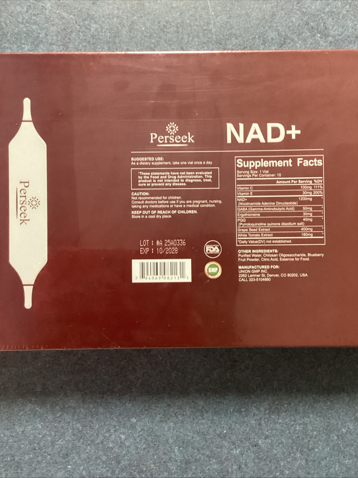 Perseek NAD for Anti-Aging – 1200Mg Advanced Cellular Renewal | Enhances Skin, E