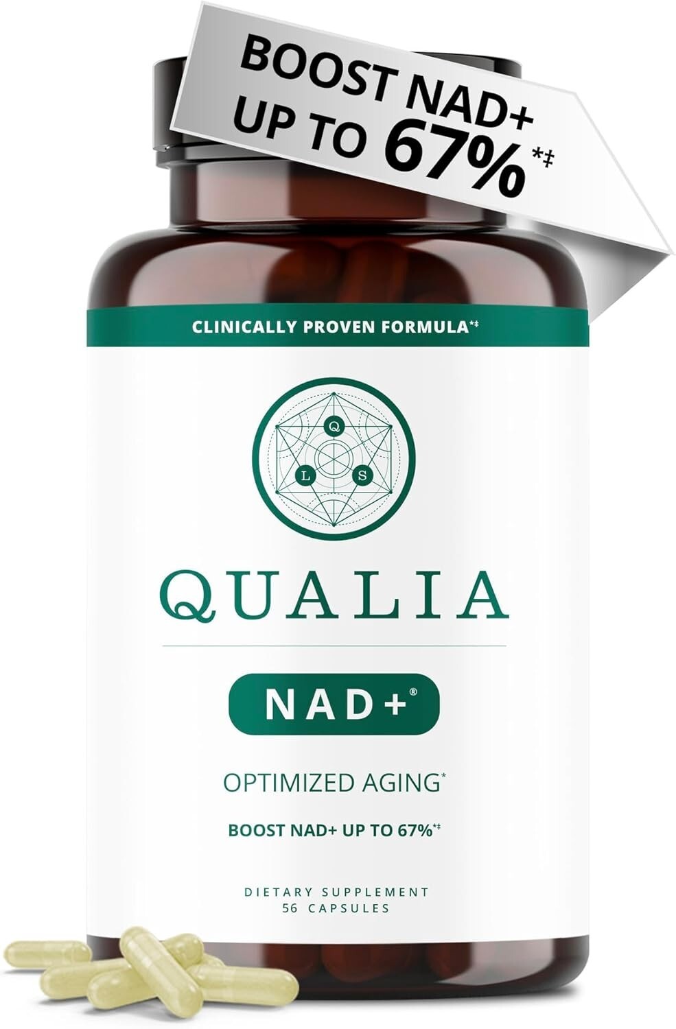 Qualia NAD Supplement — Clinically Proven to Boost NAD+ up to 67%. Optimized …