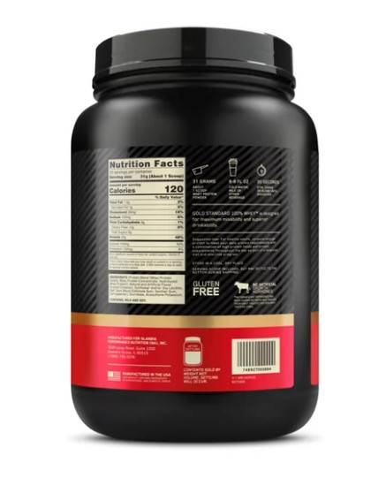 Optimum Nutrition Gold Standard 100% Whey Protein, Cinnamon Roll, 1.5 lb