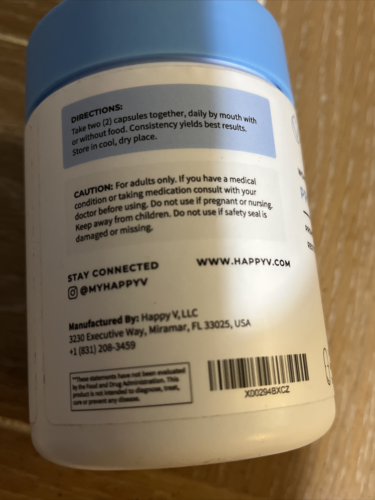 Happy V Women’s Prebiotic + Probiotic Vaginal and Digestive Health