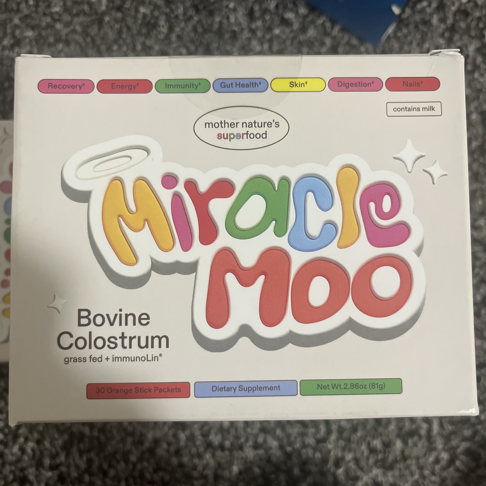 Miracle Moo Immunoglobulin, Bovine Colostrum, Colostrum Capsule, NAD+ Anti Aging
