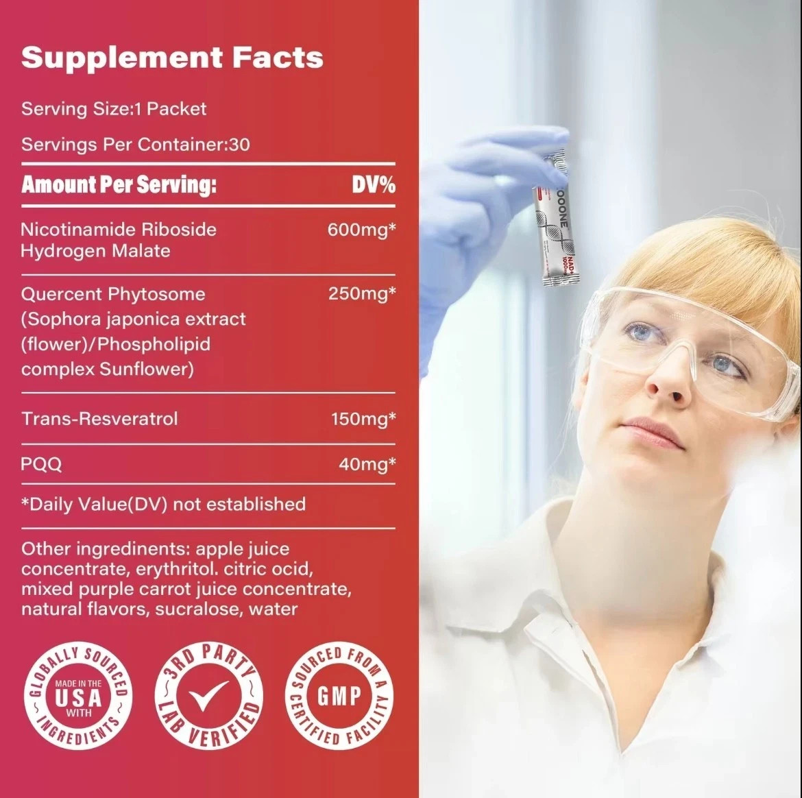 ZOONE NAD+ 1000mg 30 pack Boosters Health And Wellness Multivitamin