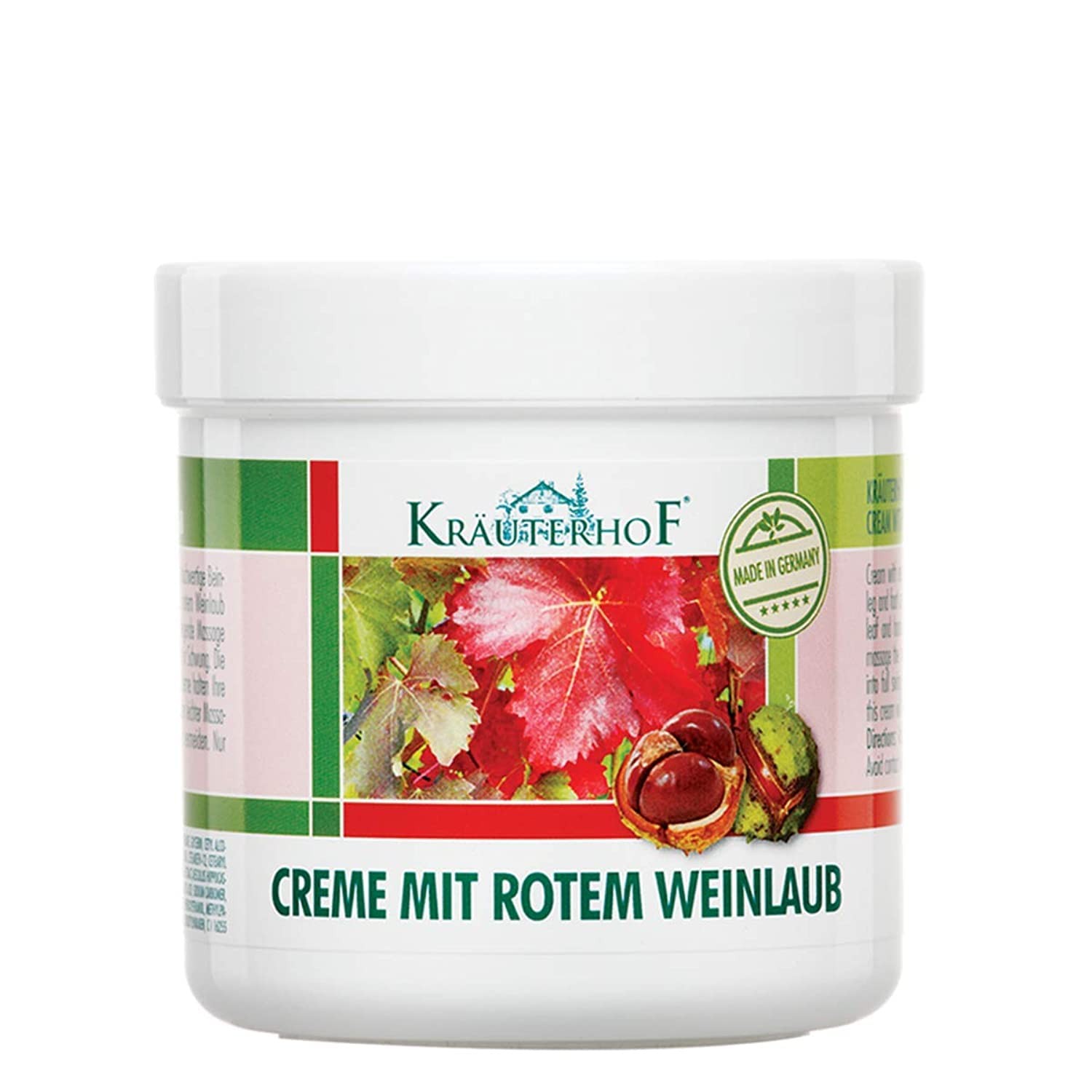 Krauterhof Horse Chestnut & Red Vine Cream for 8.5 Fl Oz (Pack of 1), red