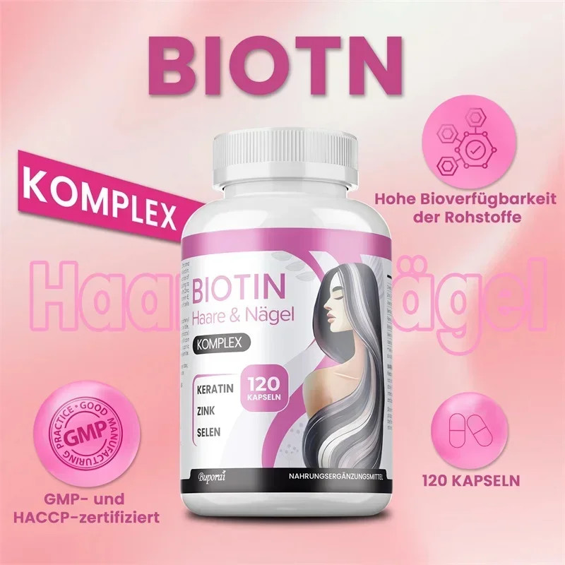 Biotin 240pcs,Promotes Cellular Energy Production,Support Nails, Joint and Bones