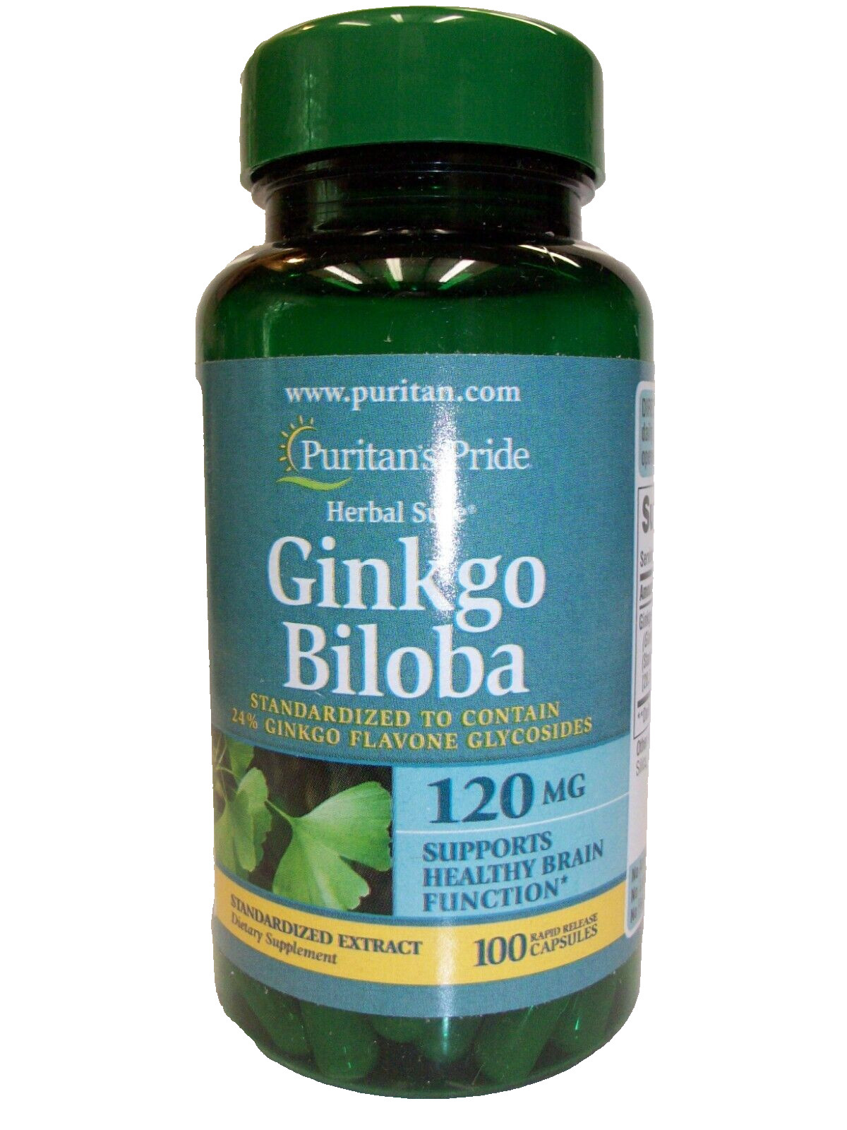 Ginkgo Biloba 120 mg 100 Capsules Supports Healthy Brain Function
