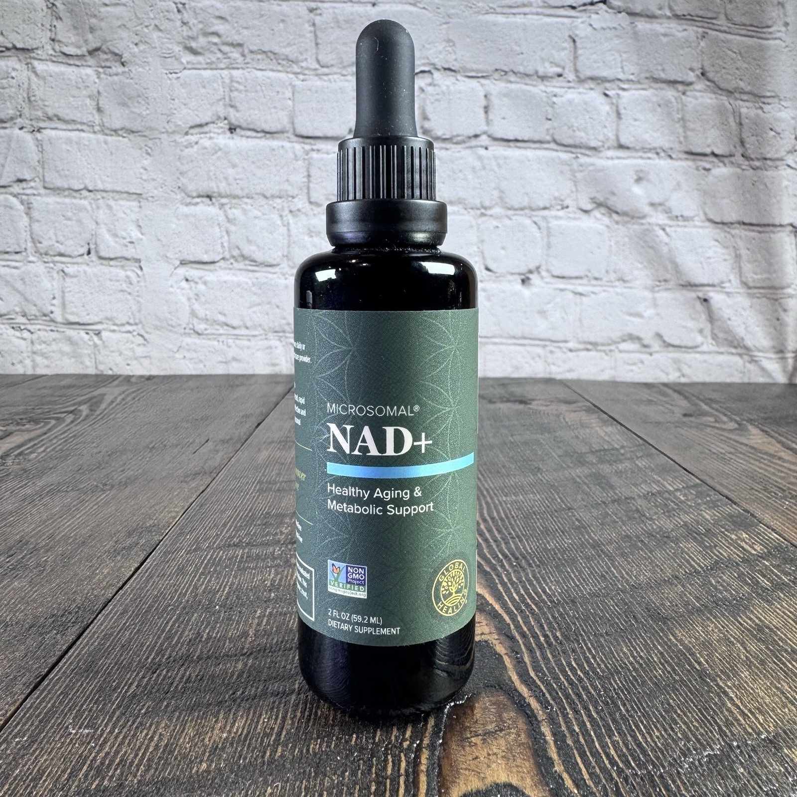 Global Healing Premium Microsomal NAD+ Liquid Supplement Sublingual Drops 2 oz