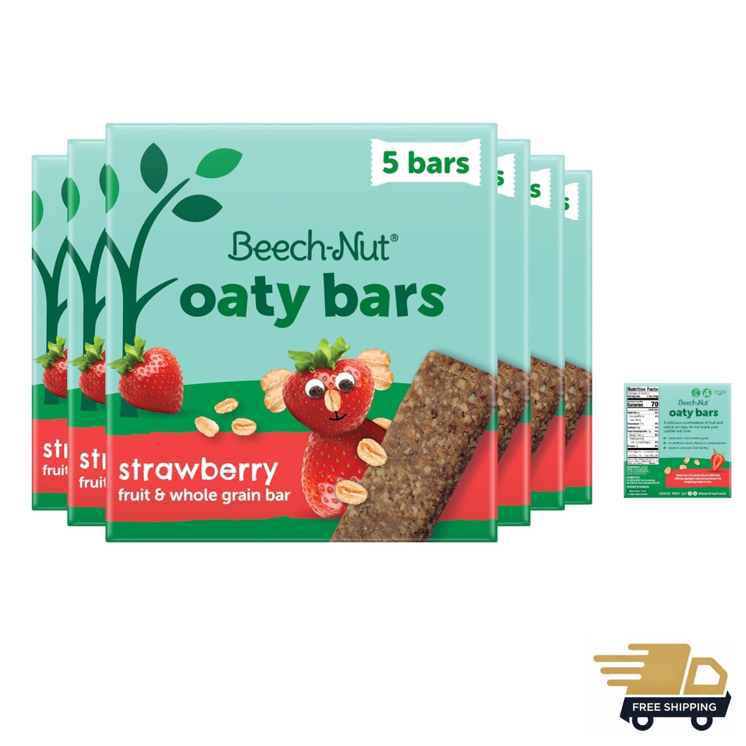 Toddler Snacks Oaty Granola Bars 30 Pack Gluten-Free Fruit Whole Grain